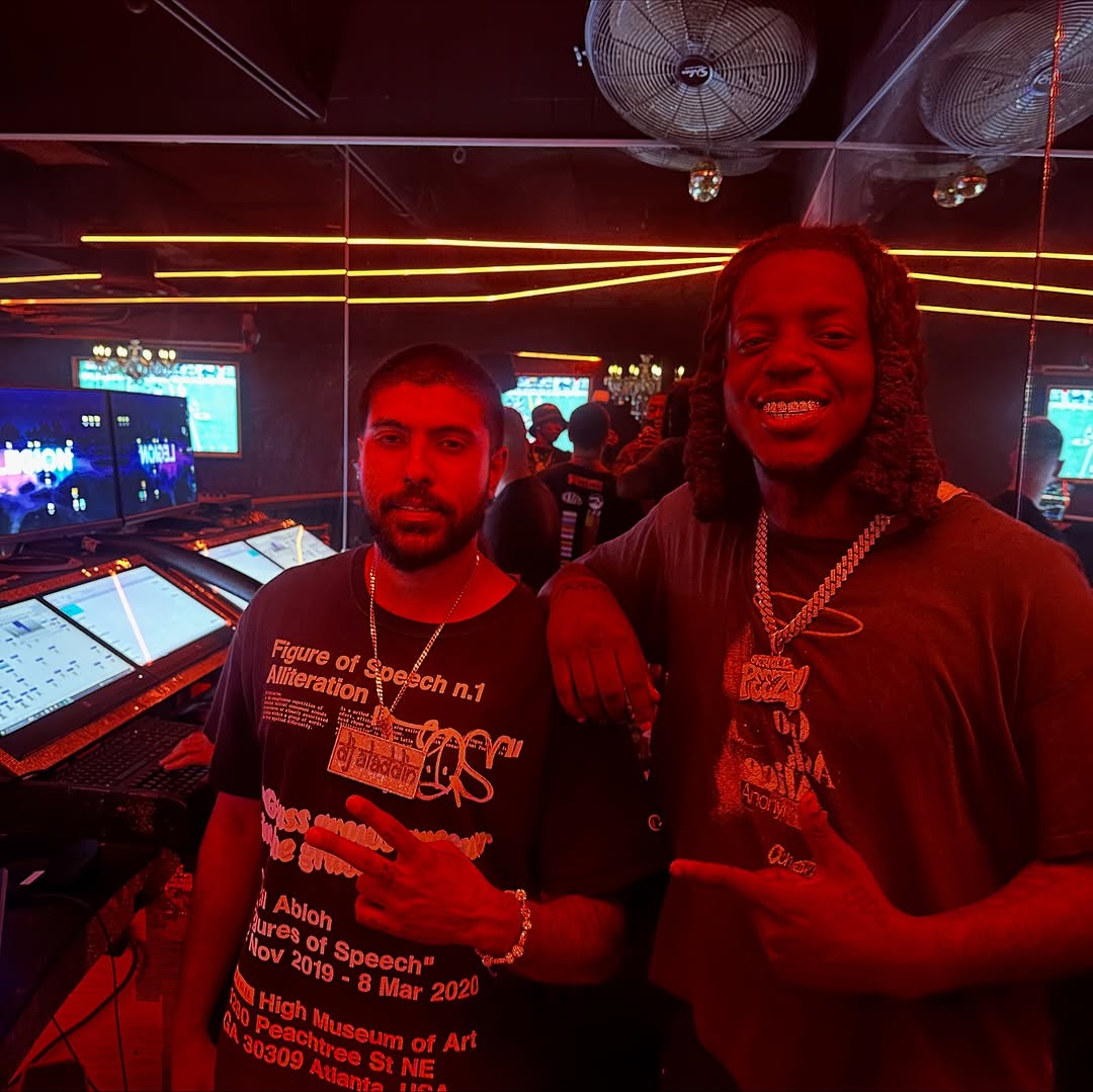 DJ Aladdinn with OMB Peezy